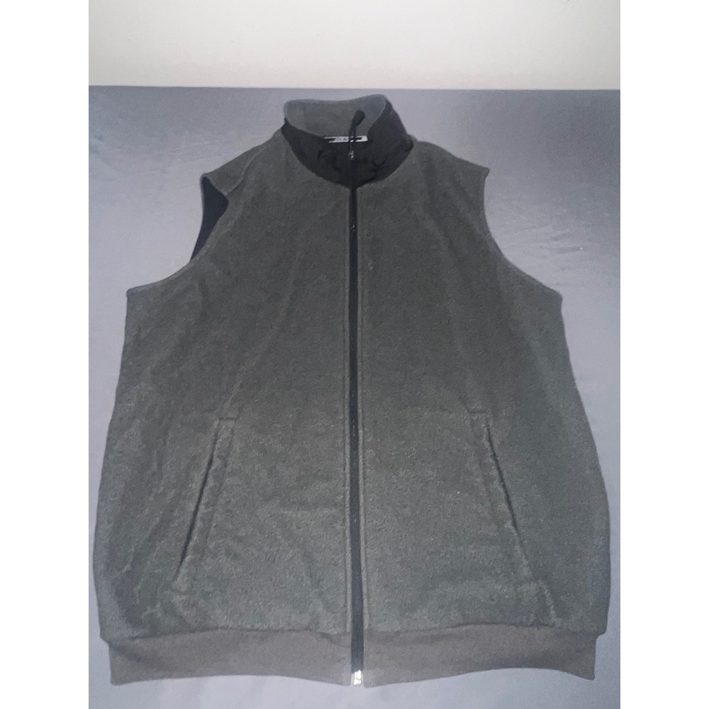 Jos. A. Bank Fleece‎ Vest Mens Large Grey Excellent Leadbetter Golf Full Zip